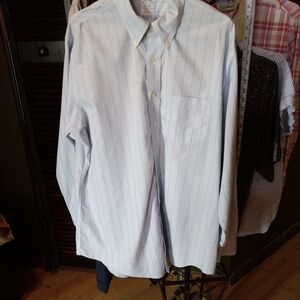 Brooks Brothers Slim Fit Blue 1/2-36 Button Down Front Pocket Long Sleeves Shirt